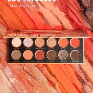 SHEGLAM Stay Juicy, La Palette 12-Colores Paleta De Sombras De Ojos Mate MetáLica Con Brillo Naranja Rojo