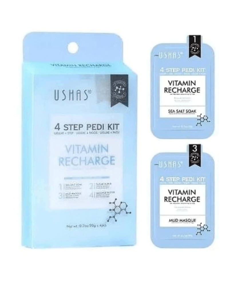 24 Kit 4 Pasos para Pedicura de Pies de Ushas