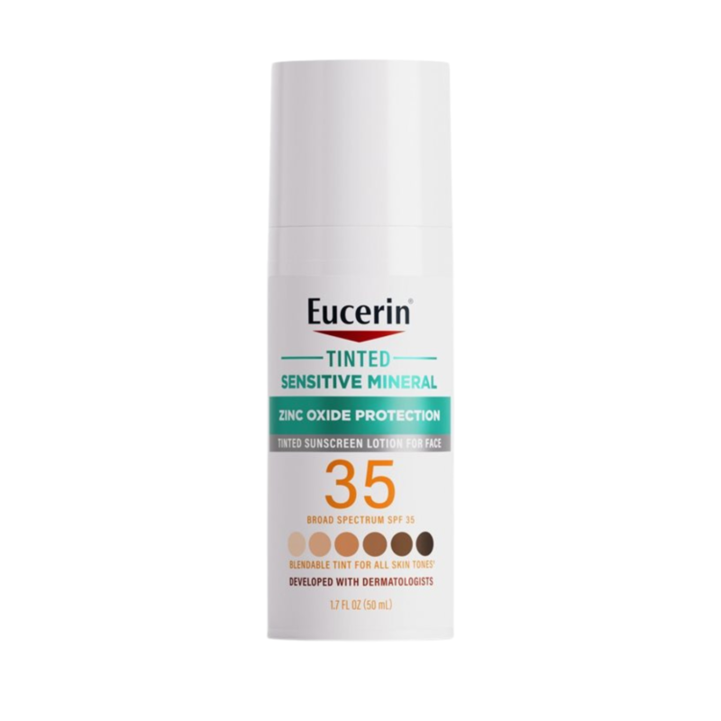3 Eucerin Tinted Sensitive Mineral Sunscreen SPF35