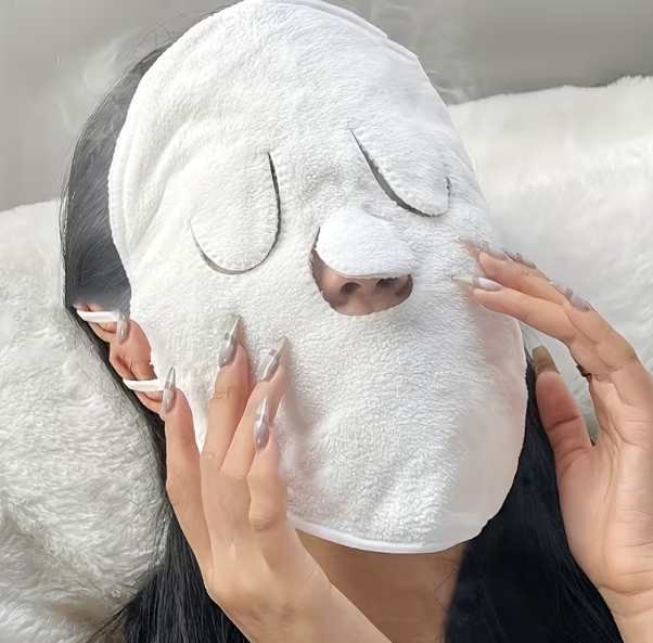 Toalla de cuidado facial reutilizable para vapor caliente y frío
