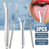 Juego de 3 Raspadores de Lengua de Acero Inoxidable
