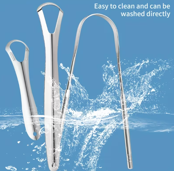 Juego de 3 Raspadores de Lengua de Acero Inoxidable