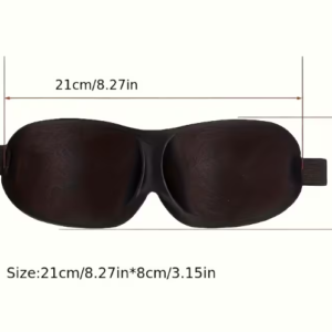 Antifaz 3D Estereoscópico para Dormir en Negro Puro