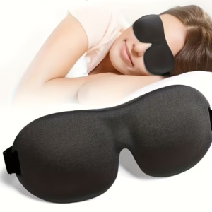 Antifaz 3D Estereoscópico para Dormir en Negro Puro