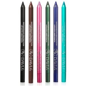 Set de 6 Delineadores Metálicos para Ojos y Labios Davis