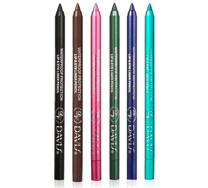 Set de 6 Delineadores Metálicos para Ojos y Labios Davis