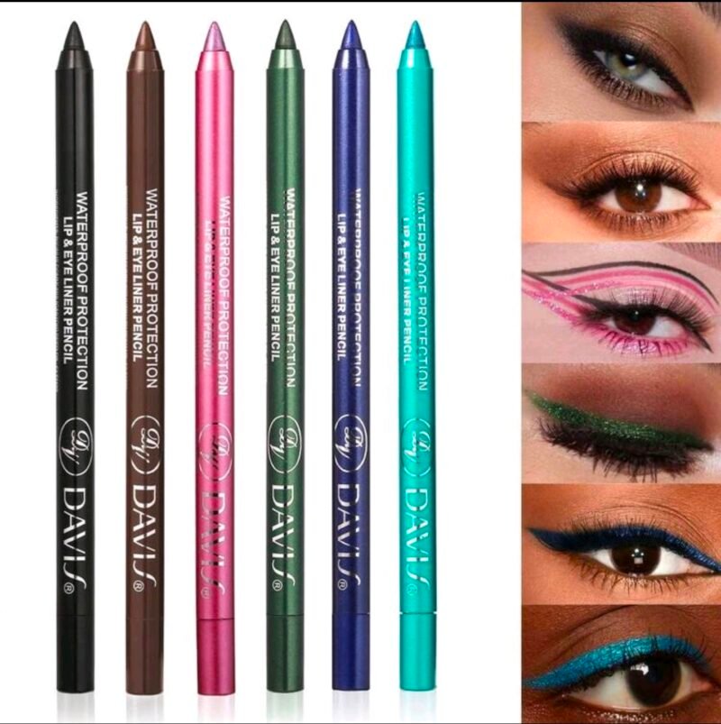 Set de 6 Delineadores Metálicos para Ojos y Labios Davis