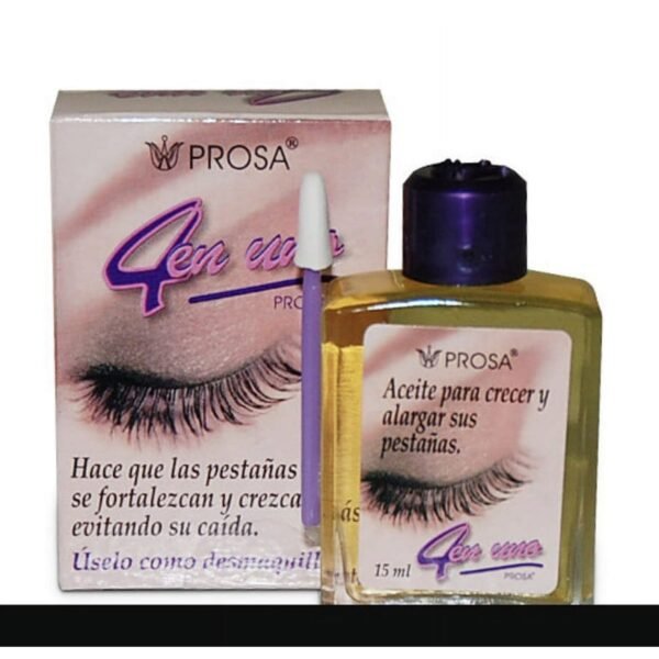 Aceite desmaquillante fortalecedor de pestañas 4 en 1