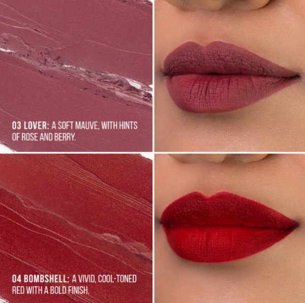 3 y 4 Italia Deluxe Locked in Place Matte Lippies