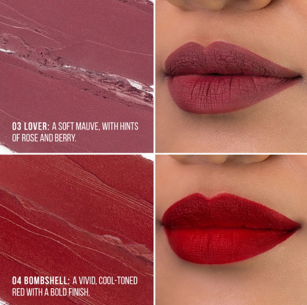 3 y 4 Italia Deluxe Locked in Place Matte Lippies