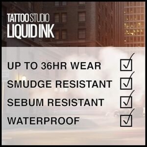 Maybelline TattooStudio Liquid Ink Liner 002 Dark Henna Brown | Delineador Líquido de Larga Duración