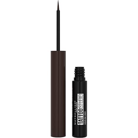 Maybelline TattooStudio Liquid Ink Liner 002 Dark Henna Brown | Delineador Líquido de Larga Duración