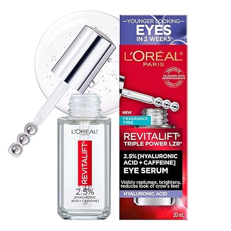 71DEJett9+L._SX466_ L’Oréal Paris Revitalift Derm Intensives Hyaluronic Acid Eye Cream 0.67 oz | Crema para Contorno de Ojos con Ácido Hialurónico L’Oréal Revitalift para Líneas Finas