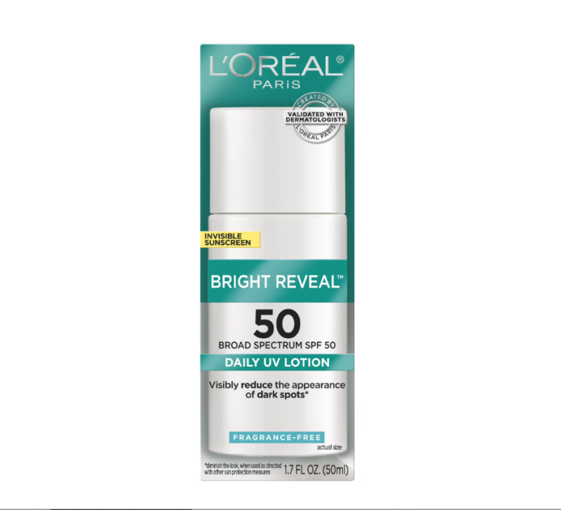 Captura de pantalla 2026-05-23 101203 L’Oréal Paris Bright Reveal Daily UV Lotion SPF 50 1.7 oz| Protector Solar Facial SPF 50 con Antioxidantes para Manchas