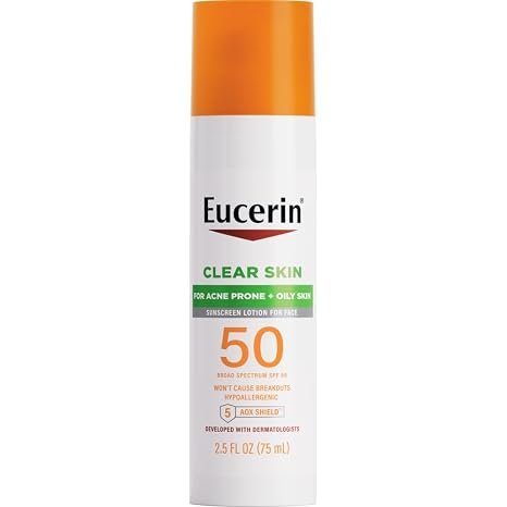 41OegKBx-HL._SX466_ Eucerin Clear Skin SPF 50 Sunscreen Lotion 2.5 oz | Protector Solar Facial Eucerin Clear Skin SPF 50 para Piel Grasa y con Tendencia al Acné