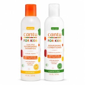 Cantu For Kids Shampoo y Acondicionador 237 ml Dúo Infantil para Rizos, Ondas y Coils