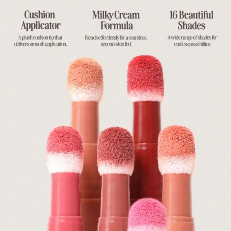6 Moira Cushion Kiss Lip Cream en 16 Tonos | Labial Cremoso Moira de Acabado Suave Mate para Labios