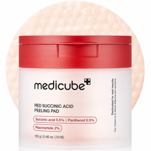 ChatGPT Image 26 jul 2026, 01_15_25 (2) Medicube Red Succinic Acid Peeling Pad 70 Pads | Pads Exfoliantes Coreanos para Poros y Textura