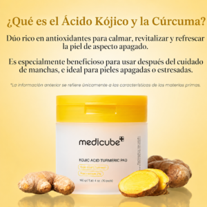 ChatGPT Image 26 jul 2026, 01_15_25 (7) Medicube Kojic Acid Turmeric Pad 70 Pads | Pads Coreanos con Ácido Kójico y Cúrcuma para Manchas