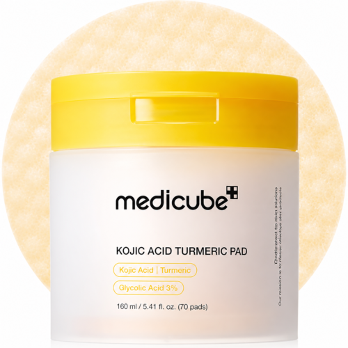 Medicube Kojic Acid Turmeric Pad 70 Pads | Pads Coreanos con Ácido Kójico y Cúrcuma para Manchas