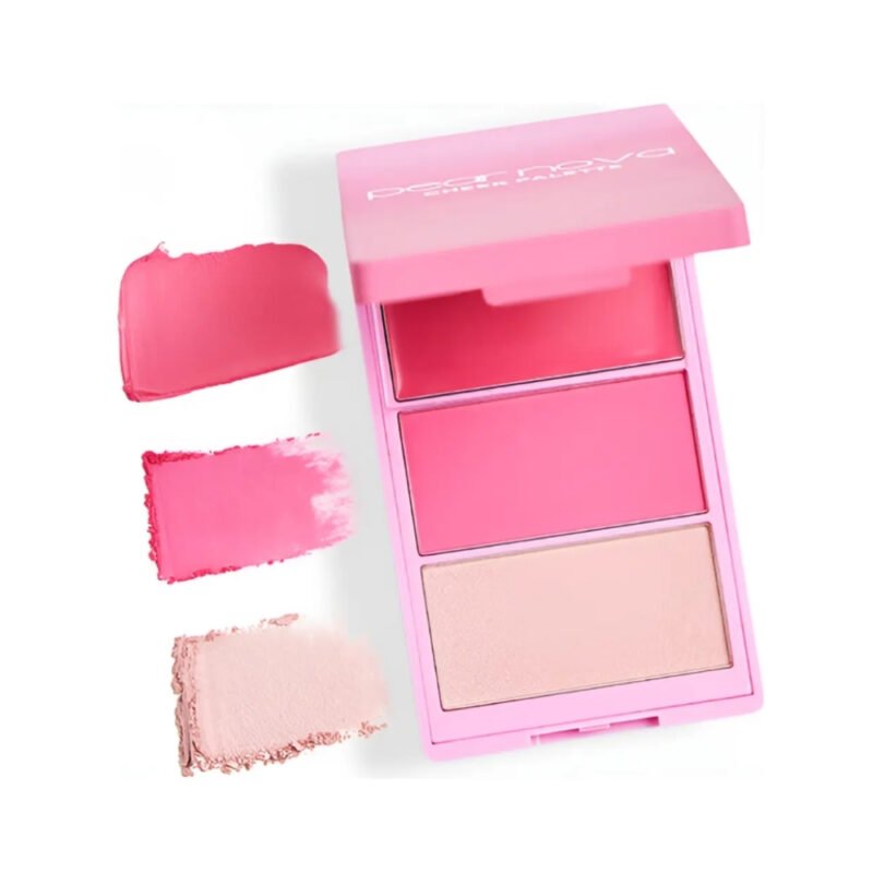 nova (1) Pear Nova Cheek Palette Pink 12 g | Paleta de Rubor e Iluminador en Crema, Mate y Perlado