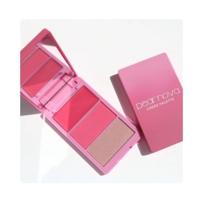 nova Pear Nova Cheek Palette Pink 12 g | Paleta de Rubor e Iluminador en Crema, Mate y Perlado